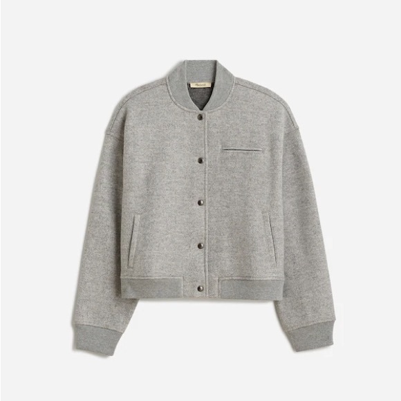 Madewell Jackets & Blazers - Madewell Knit Bomber Jacket - Heather Gray